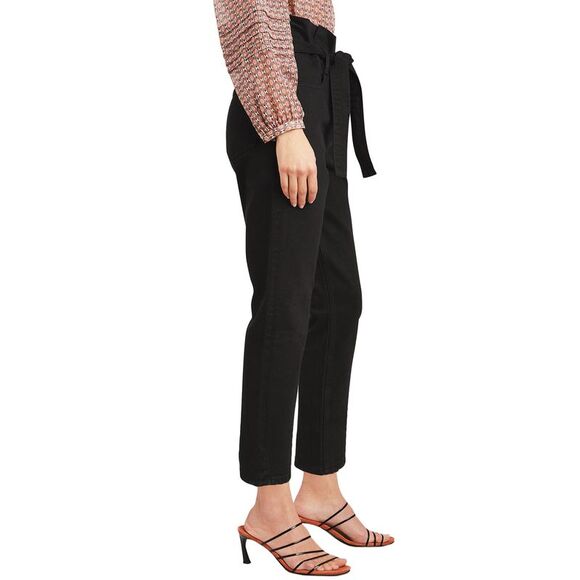 Frame Womens Paperbag Waist Pegged Jeans 23 Film Noir - NTW $265 - Picture 2 of 5